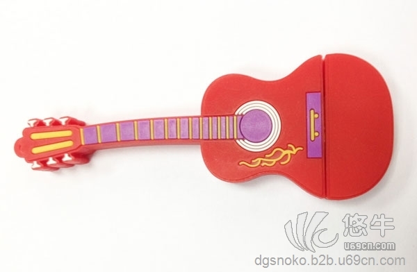 红色软胶吉他U盘新款上市