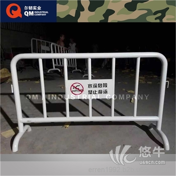 广场铁马围栏道路交通施工护栏移动不锈钢广告LOGO临时安全屏障