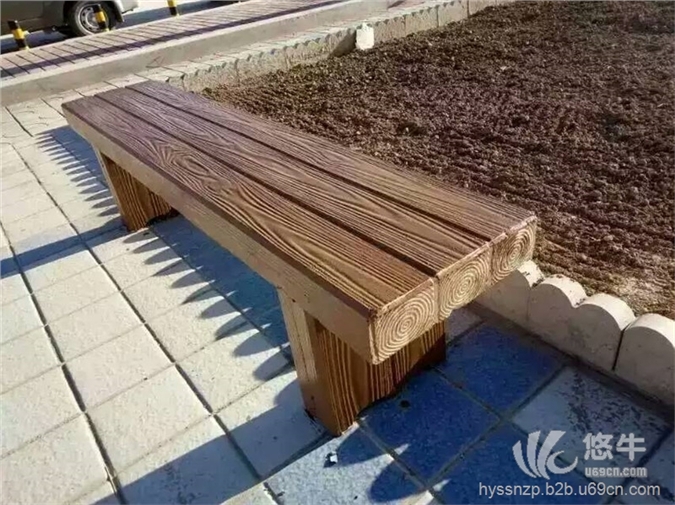 仿木长条板凳凳子图1
