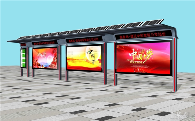 重庆新型候车亭灯箱设计制作图1