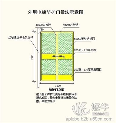 沈阳临时防护网规格辽宁-丹东电梯进口安全门规格齐全价格优惠图1