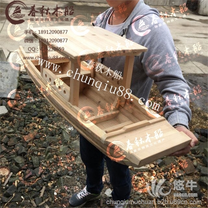 江苏厂家直销手工传统单亭船景点装饰船