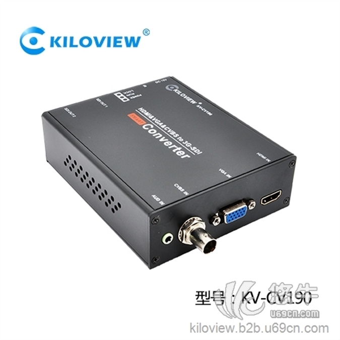 KV-CV190HDMI+VGA+AV(CVBS)转SDI视频信号转换器广播级1080P60