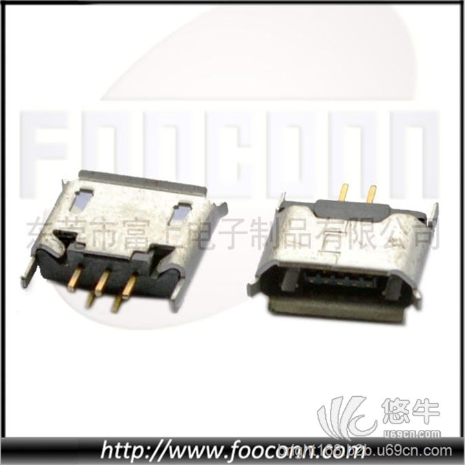 MICRO180度插板USB5P