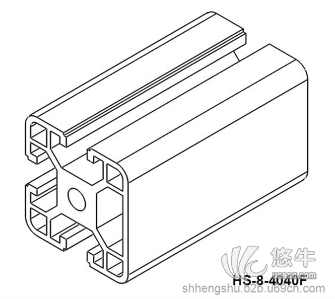 4040F工业铝型材图1