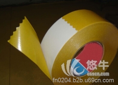 黄纸白色双面胶PVC高粘双面胶
