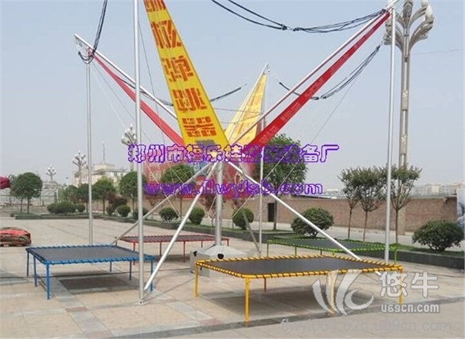 儿童游乐设备,四人蹦极,郑州福乐娃游乐设备厂图1