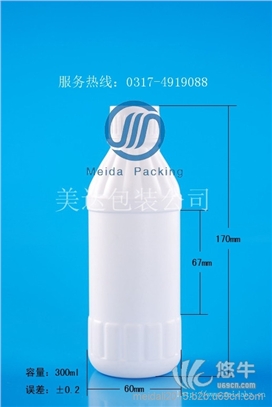 鱼药粉剂瓶|防盗盖塑料试剂瓶|四方盒GZ47-300ml图1