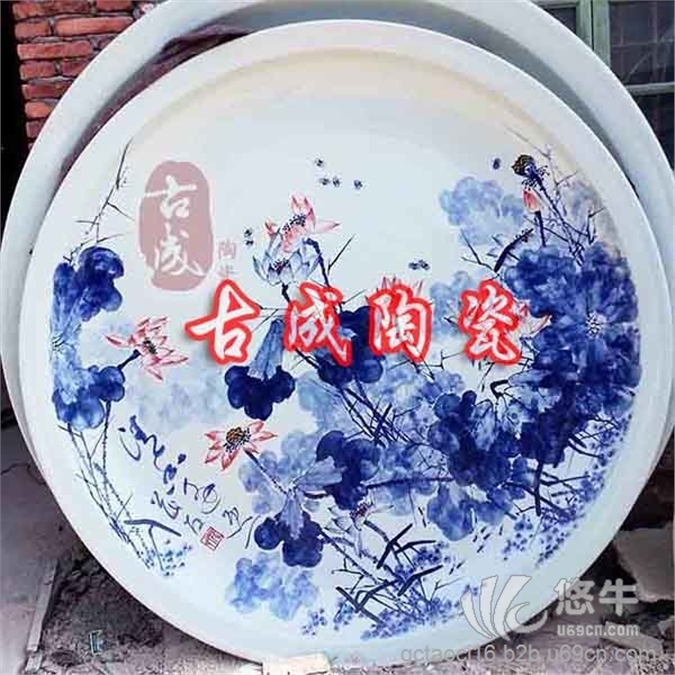 景德镇陶瓷大瓷盘价格手绘陶瓷大餐盘图1