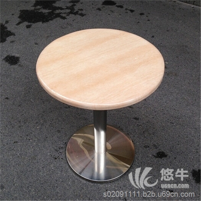小型圆形实木餐桌休闲场所咖啡桌快餐桌定做