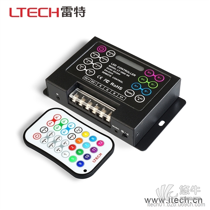 LT-3500-6Argb音乐控制器led控制器RGB控制器音乐幻彩调光