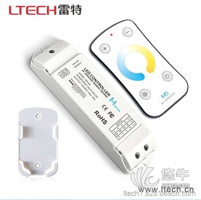 LTECH雷特热销led灯具控制器M5+M3-3A双色温mini无线色温调光器