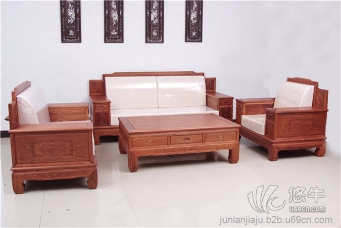 东阳红木家具，缅甸花梨木，红酸枝沙发，博古沙发