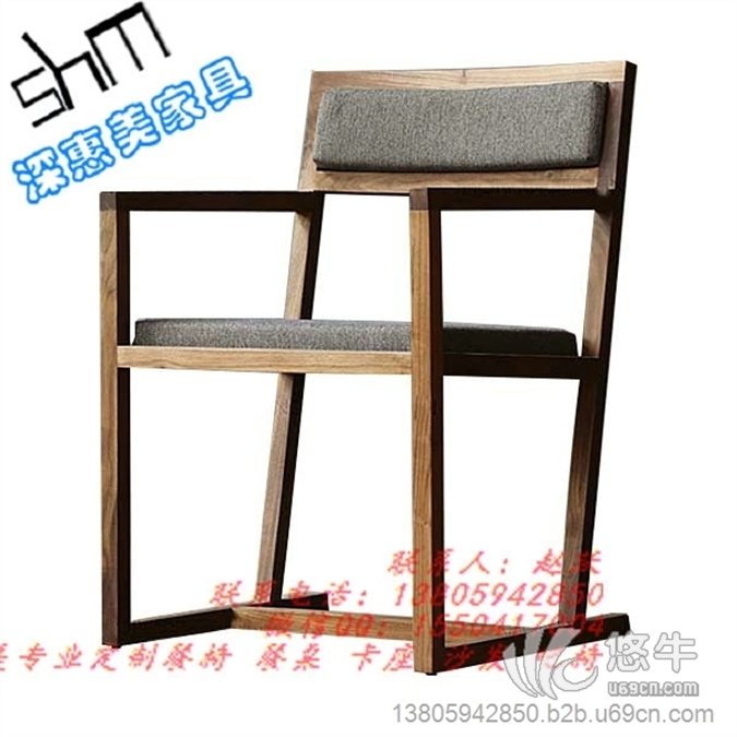 新款简约现代新中式餐椅别墅样板房餐厅餐桌椅组合扶手椅实图1