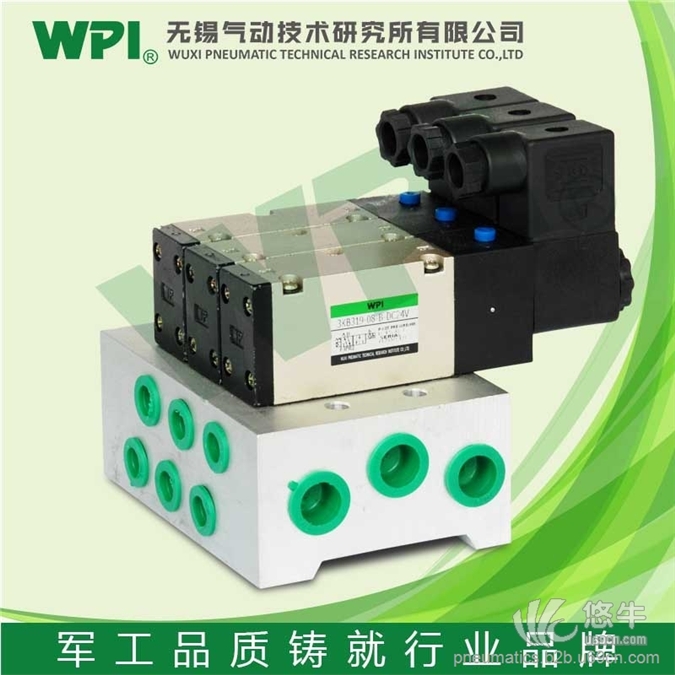 WPIM3KB3先导式5通汇流板型电磁阀气控阀。气动电磁阀