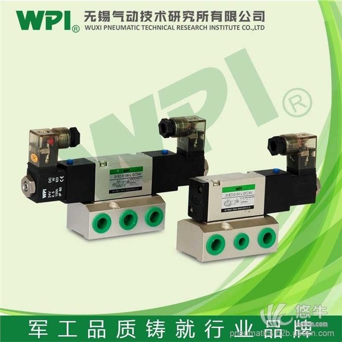 WPI方向控制阀3KB2先导式5通电磁阀/板接式，可替代CKD电磁阀