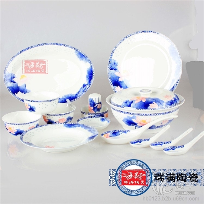 青花瓷陶瓷餐具餐具厂家
