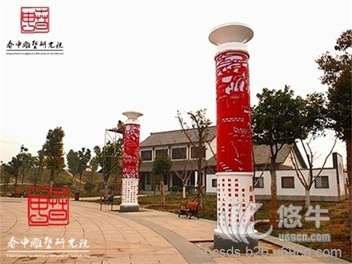 阜阳颍河风景带大型不锈钢景观立柱雕塑设计制作