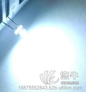 LED发光二极管草帽5MM白发白光高亮图1