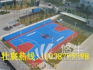 社区清远学校篮球场涂料地面翻新图1
