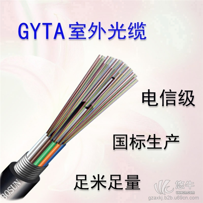 4芯室外光缆GYTA光纤光缆松套层绞式非铠装光缆管道架空光缆光纤