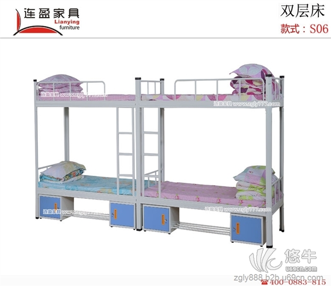 十堰铁架双层床在安装上连盈宿舍床更简便