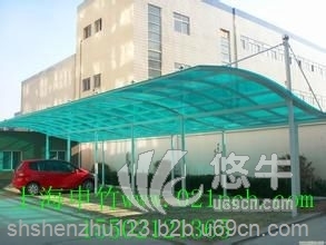 上海厂家直销阳光板|奉贤阳光板便携式停车棚|阳光板遮雨停车棚安装