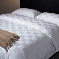 宾馆床上用品_酒店客房床上用品-纯棉加厚缎条布草-四件套-厂家