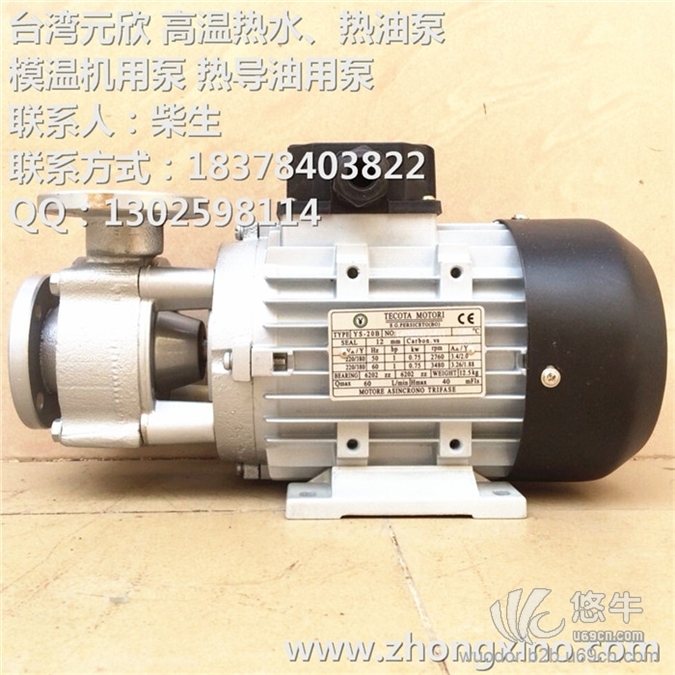 台湾元新高温120度热水循环泵YS-20B-120模温机泵