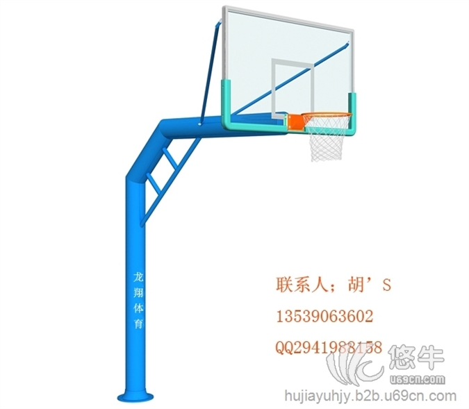 东莞龙翔灌神LX-006单臂圆管固定式篮球架厂家质量保证吉林省东莞篮球架