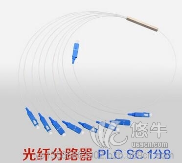 微型PLC分光器1分8微分光纤分路器SC迷你钢管试0.9裸纤图1