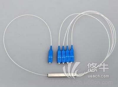 微型PLC分光器1分4光分路器芯片电信级SC迷你钢管裸纤0.9