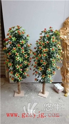 仿真桔子树盆景带果多少钱仿真橘子树厂家销售人造大型桔子树年桔图1