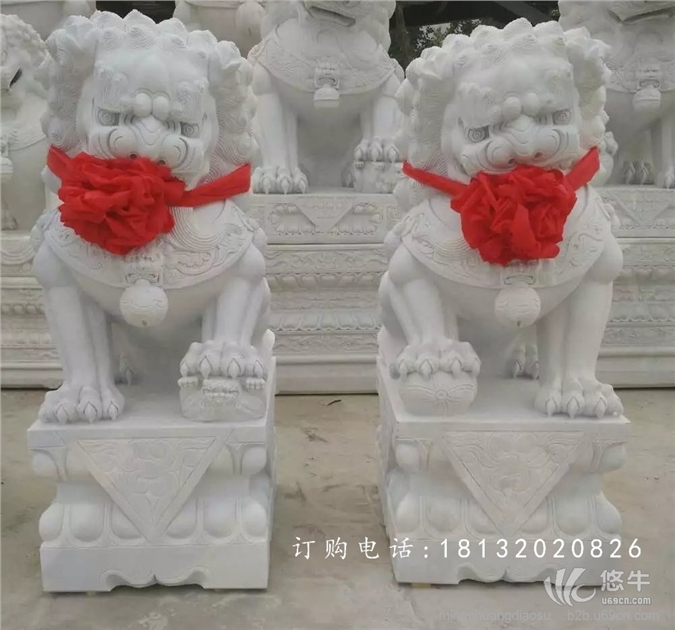 北京狮石雕汉白玉北
