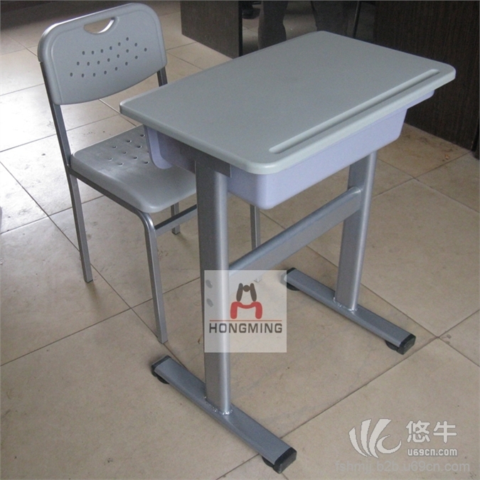 2016年新款单人位课桌椅400*600mm中空台面塑料课桌椅学生课桌图1