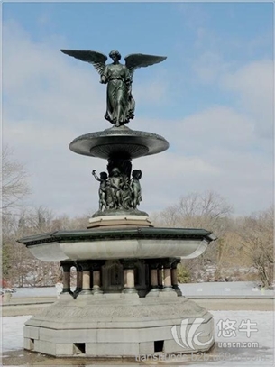 天使铜雕喷泉