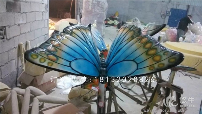 玻璃钢蝴蝶雕塑
