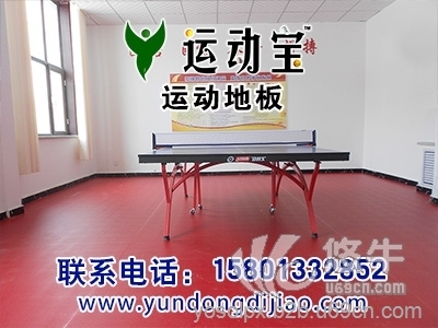 乒乓球馆环保防滑地胶图1