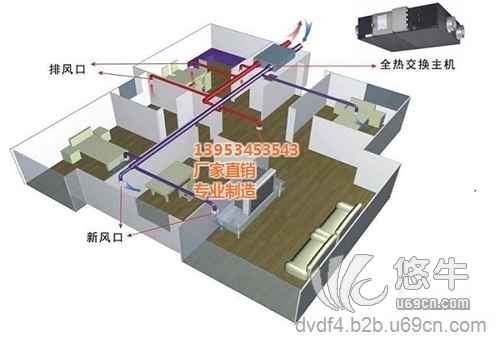 吊顶式新风换气机图1