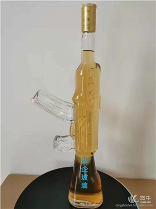 枪造型玻璃工艺酒瓶